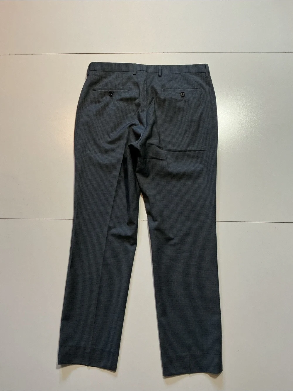 Hugo Boss Sharp Sharp1 100% Virgin Wool Grid Check Men's Dress Trouser Pants